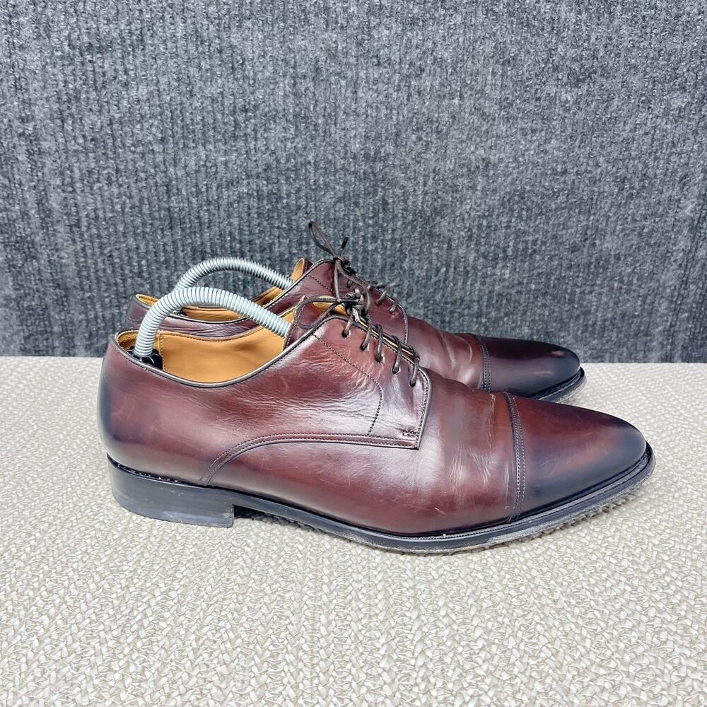 Suitsupply Cap Toe Leather Oxfords Dress Shoes Brown Calf Mens 42.5 US 9.5